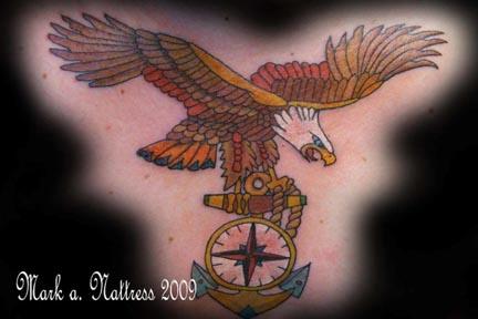  - sailorjerry style eagle chest